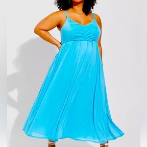 Elegant Blue Midi Dress